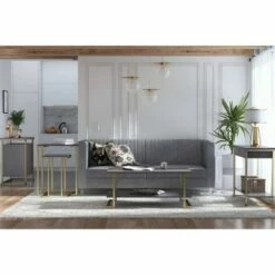 Camila Console Table - Cosmoliving By Cosmopolitan Graphite Gray