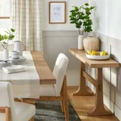 Hearth & Hand W/Magnolia Furniture Pedestal Wood Console Table Natural - Hearth & Hand™ with Magnolia