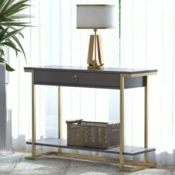 Camila Console Table - Cosmoliving By Cosmopolitan Graphite Gray -Console Tables Sales unnamed file 1021