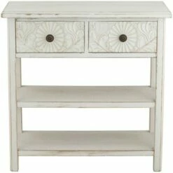 55 Downing Street Country Cottage Wood Console Table 31 1/2" x 13 3/4" with Drawer White for Living Room Bedroom Bedside Entryway -Console Tables Sales unnamed file 1038