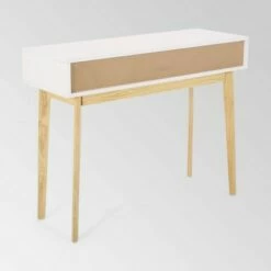 Pickford Mid-Century Modern 2 Drawer Console Table Matte White - Christopher Knight Home -Console Tables Sales unnamed file 1067