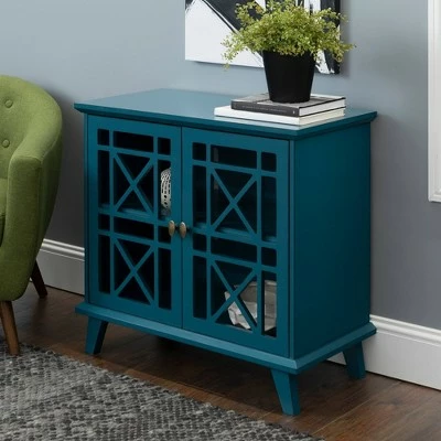 Versatile Fretwork Accent Storage Console - Saracina Home Blue 3 Versatile Fretwork Accent Storage Console - Saracina Home Blue