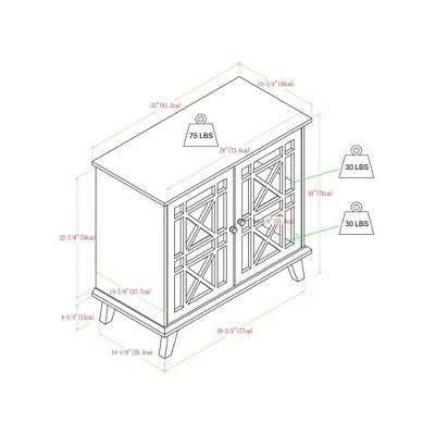 Versatile Fretwork Accent Storage Console - Saracina Home Blue 7 Versatile Fretwork Accent Storage Console - Saracina Home Blue - Image 5