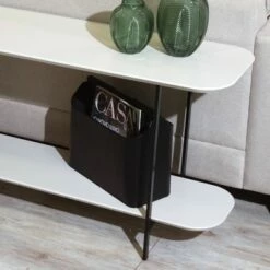 Celine Side Table Console - Manhattan Comfort Off White -Console Tables Sales unnamed file 1090