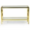Steve Silver Co. Olympia Sofa Table Glass Iron and Chrome - Steve Silver -Console Tables Sales unnamed file 1109