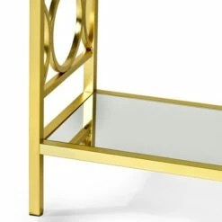 Steve Silver Co. Olympia Sofa Table Glass Iron and Chrome - Steve Silver -Console Tables Sales unnamed file 1111