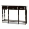 Hallan Wood 3 Drawer Console Table - Baxton Studio White -Console Tables Sales unnamed file 1149