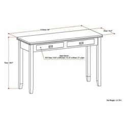 46" Medium Stratford Solid Wood Console Sofa Table - Wyndenhall Natural Aged Brown 16 46" Medium Stratford Solid Wood Console Sofa Table - Wyndenhall Natural Aged Brown -Console Tables Sales unnamed file 1225