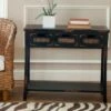 Autumn 3 Drawer Console Distressed Black - Safavieh