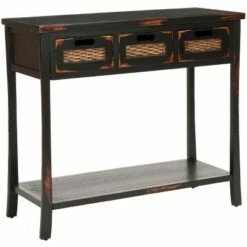 Autumn 3 Drawer Console Distressed Black - Safavieh -Console Tables Sales unnamed file 1246