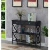 Tucson 1 Drawer Console Table with Shelves - Breighton Home Gray/black -Console Tables Sales unnamed file 1265