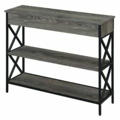 Tucson 1 Drawer Console Table with Shelves - Breighton Home Gray/black -Console Tables Sales unnamed file 1271