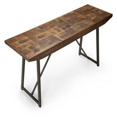 Steve Silver Co. Walden Parquet Sofa Table Gray/ Natural - Steve Silver 3 Steve Silver Co. Walden Parquet Sofa Table Gray/ Natural - Steve Silver