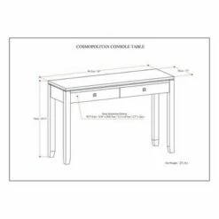 Essex Console Sofa Table - WyndenHall Brunette Mahogany Brown 16 Essex Console Sofa Table - WyndenHall Brunette Mahogany Brown -Console Tables Sales unnamed file 1302