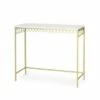 Breu Modern Glam Console Table with Petal Accents Gold/White - Christopher Knight Home