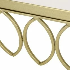 Breu Modern Glam Console Table with Petal Accents Gold/White - Christopher Knight Home -Console Tables Sales unnamed file 1312