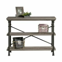 Canal Street Anywhere Console Table with 2 Shelves - Northern Oak - Sauder 21 Canal Street Anywhere Console Table with 2 Shelves - Northern Oak - Sauder -Console Tables Sales unnamed file 1319