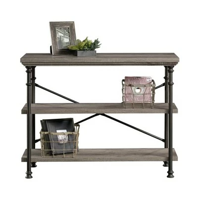 Canal Street Anywhere Console Table with 2 Shelves - Northern Oak - Sauder 9 Canal Street Anywhere Console Table with 2 Shelves - Northern Oak - Sauder - Image 7