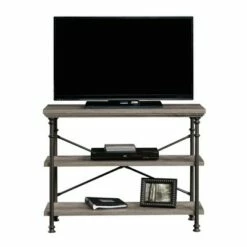 Canal Street Anywhere Console Table with 2 Shelves - Northern Oak - Sauder 22 Canal Street Anywhere Console Table with 2 Shelves - Northern Oak - Sauder -Console Tables Sales unnamed file 1320