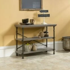 Canal Street Anywhere Console Table with 2 Shelves - Northern Oak - Sauder 24 Canal Street Anywhere Console Table with 2 Shelves - Northern Oak - Sauder -Console Tables Sales unnamed file 1322