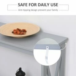 HomCom 2-Tier Bench Sofa Console Table with Underneath Storage Shelf for the Entryway Living Room and Hallway -Console Tables Sales unnamed file 1418