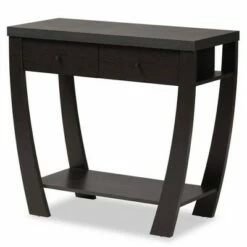 Capote Wood 2 Drawer Console Table - Baxton Studio Dark Brown -Console Tables Sales unnamed file 1445