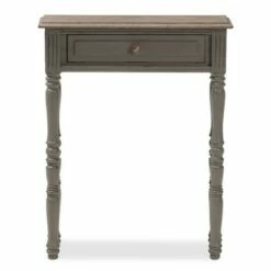 Noemie Country Cottage Farmhouse Finished 1 Drawer Console Table Brown - Baxton Studio -Console Tables Sales unnamed file 1472