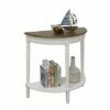French Country Entryway Table Driftwood Top/White - Breighton Home