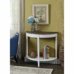 French Country Entryway Table Driftwood Top/White - Breighton Home -Console Tables Sales unnamed file 1519