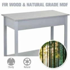 HOMCOM Console Table Industrial Desk with Drawer Bottom Shelf & Large Tabletop for Pictures Great for the Entryway -Console Tables Sales unnamed file 1564