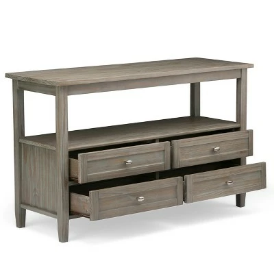 48" Norfolk Solid Wood Console Sofa Table - Wyndenhall Distressed Gray 4 48" Norfolk Solid Wood Console Sofa Table - Wyndenhall Distressed Gray - Image 2
