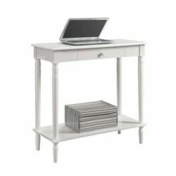 French Country Hall Table with Drawer/Shelf White - Breighton Home -Console Tables Sales unnamed file 1627