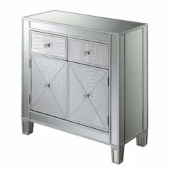 Breighton Home Gold Coast Vineyard 2 Drawer Mirrored Hall Table - Johar Furniture Silver -Console Tables Sales unnamed file 1635