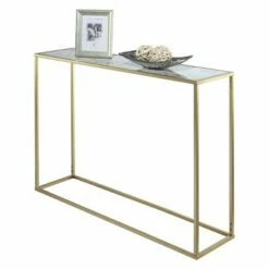 Breighton Home Gold Coast Bar Hall Table - Johar Furniture Chrome