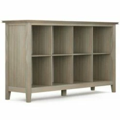 WyndenHall Stratford 8 Cube Storage Sofa Table Distressed Gray -Console Tables Sales unnamed file 1675