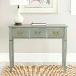 Cindy Console with Storage Drawers French Gray - Safavieh