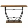 Leigh Distressed Wood and Metal Finished Entryway Console Table Brown/Black - Baxton Studio -Console Tables Sales unnamed file 1693