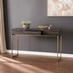 Frondi Long Console Table Black Oak/Antique Brass - Aiden Lane -Console Tables Sales unnamed file 1706