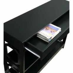 Breighton Home Omega 1 Drawer Console Table - Johar Furniture Tan Fabric -Console Tables Sales unnamed file 1747