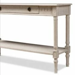Ariella Whitewashed 1 Drawer Console Table White - Baxton Studio -Console Tables Sales unnamed file 1790