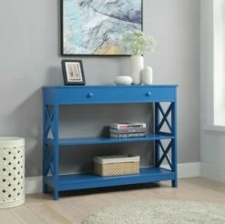 Oxford 1 Drawer Console Table Blue - Breighton Home -Console Tables Sales unnamed file 1819