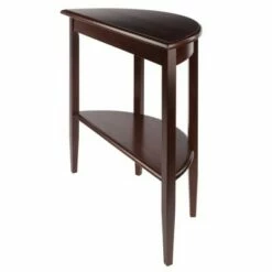 Concord Hall / Console Table, Half Moon with Drawer, Shelf - Antique Walnut - Winsome -Console Tables Sales unnamed file 1828