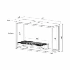 Tressie Chrome Glass Top Sofa Table White - HOMES: Inside + Out -Console Tables Sales unnamed file 1849