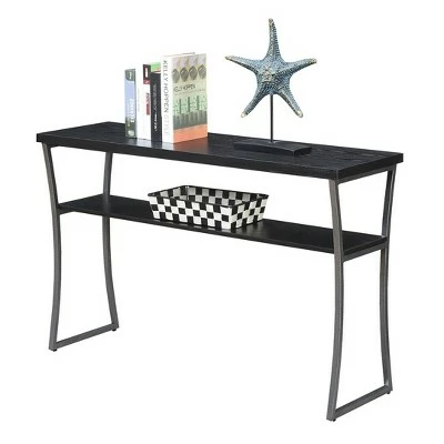 X Calibur Console Table Black Woodgrain/Gray - Breighton Home 5 X Calibur Console Table Black Woodgrain/Gray - Breighton Home - Image 3