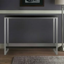 Jared Console Table, Enamel Steel Tube - Dark Espresso - Winsome -Console Tables Sales unnamed file 1890