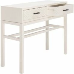 Ajana 2 Drawer Console - Distressed White W/Distressed White Drawer - Safavieh -Console Tables Sales unnamed file 192