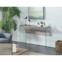 Soho Console Table - Breighton Home Sandstone/glass
