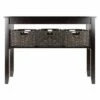 Morris Console Table with Baskets Espresso/Chocolate - Winsome -Console Tables Sales unnamed file 1929