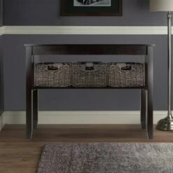 Morris Console Table with Baskets Espresso/Chocolate - Winsome -Console Tables Sales unnamed file 1932