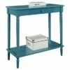 French Country Hall Table with Drawer/Shelf Blue - Breighton Home
